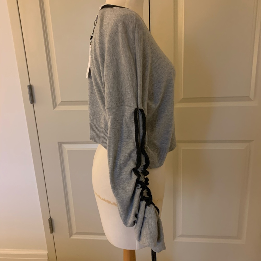 BCBGeneration Ruffle Sleeve Crop Sweater - Picture 8 of 8